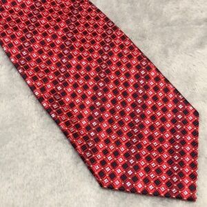 FABIO FAZIO red and blue print tie